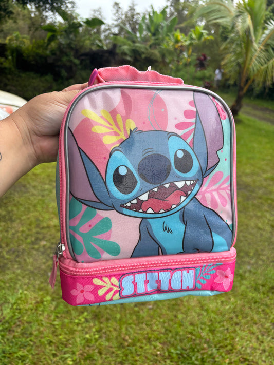 Pink Stitch Insulated Cooler Lunch Bag